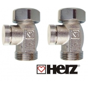 Комплект кранов Herz прямой для радиаторов Rifar Alum Ventil