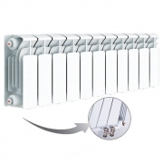 Биметаллический радиатор Rifar Base Ventil 200, 11 секций, с нижним левым подключением