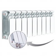 Биметаллический радиатор Rifar Base Ventil 200, 9 секций, с нижним правым подключением