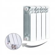 Биметаллический радиатор Rifar Base Ventil 350, 4 секции, с нижним правым подключением
