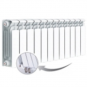 Биметаллический радиатор Rifar Base Ventil 350, 12 секций, с нижним правым подключением