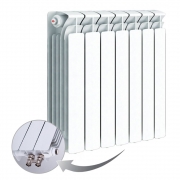Биметаллический радиатор Rifar Base Ventil 500, 7 секций, с нижним левым подключением