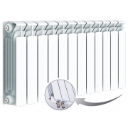 Биметаллический радиатор Rifar Base Ventil 500, 12 секций, с нижним левым подключением