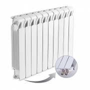 Биметаллический радиатор Rifar Monolit Ventil 500, 10 секций, с нижним левым подключением