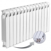 Биметаллический радиатор Rifar Monolit Ventil 500, 14 секций, с нижним правым подключением