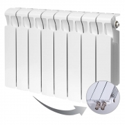 Биметаллический радиатор Rifar Monolit Ventil 350, 8 секций, с нижним левым подключением