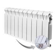 Биметаллический радиатор Rifar Monolit Ventil 350, 10 секций, с нижним левым подключением