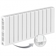 Биметаллический радиатор Rifar Supremo Ventil 350, 12 секций, с нижним подключением