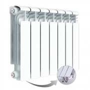 Алюминиевый радиатор Rifar Alum Ventil 350, 7 секций, с нижним левым подключением