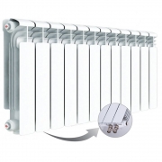 Алюминиевый радиатор Rifar Alum Ventil 350, 12 секций, с нижним правым подключением