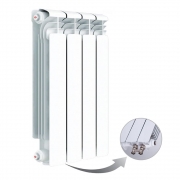 Алюминиевый радиатор Rifar Alum Ventil 500, 4 секции, с нижним правым подключением