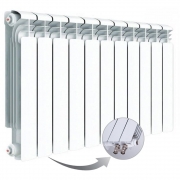 Алюминиевый радиатор Rifar Alum Ventil 500, 11 секций, с нижним правым подключением
